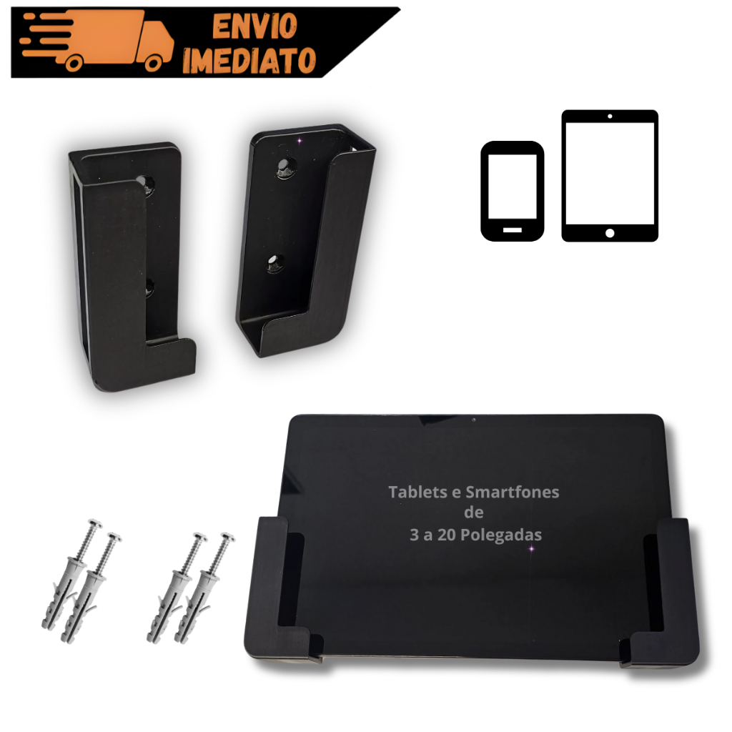Suporte De Parede Para Tablet Celular Universal Android Ios
