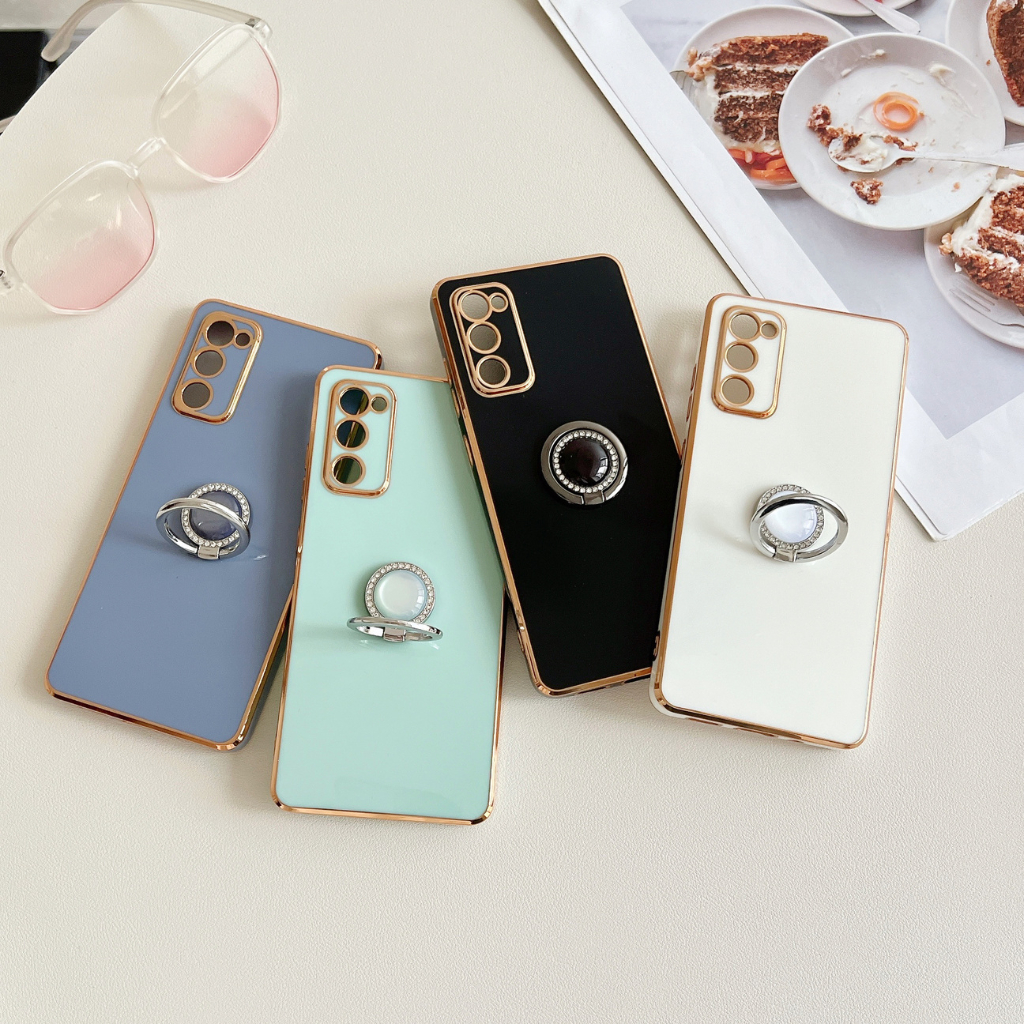 Capa Capinha para Galaxy A73 A53 A33 A23 A13 A03 A72 A52 A32 A22 A12 A02 com Suporte Anel Strass
