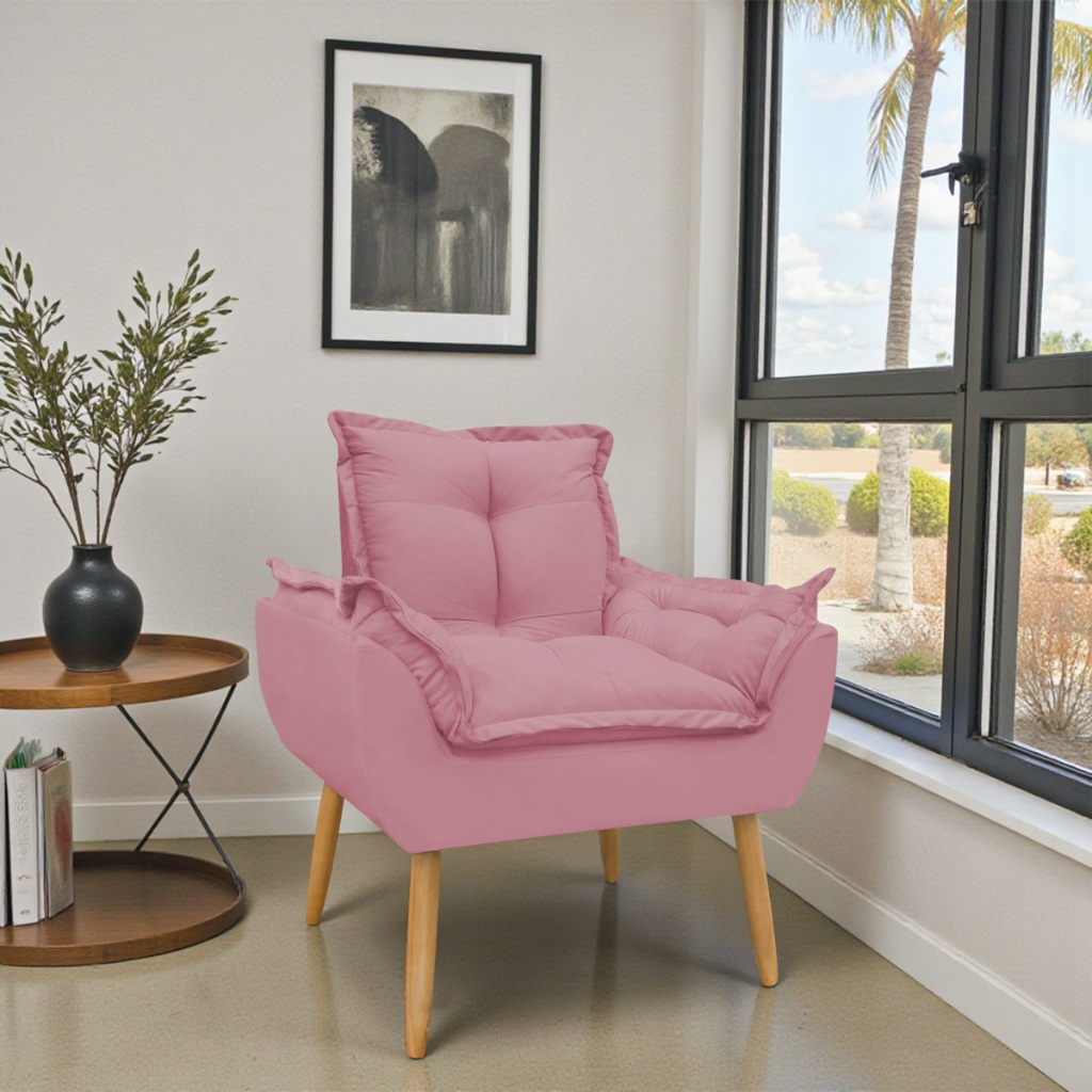 Envio Imediato - Poltrona para Manicure Penteadeira Salão de Beleza Estética Clínica Quarto de Menina - Poltrona Opala