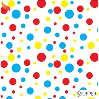 TNT Estampado Poa Branco com Bolinhas Coloridas em Oferta na Shopee