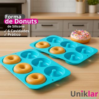 Forma De Silicone Para Mini Donuts 6 Cavidades Rosquinhas Clink em Oferta na Shopee