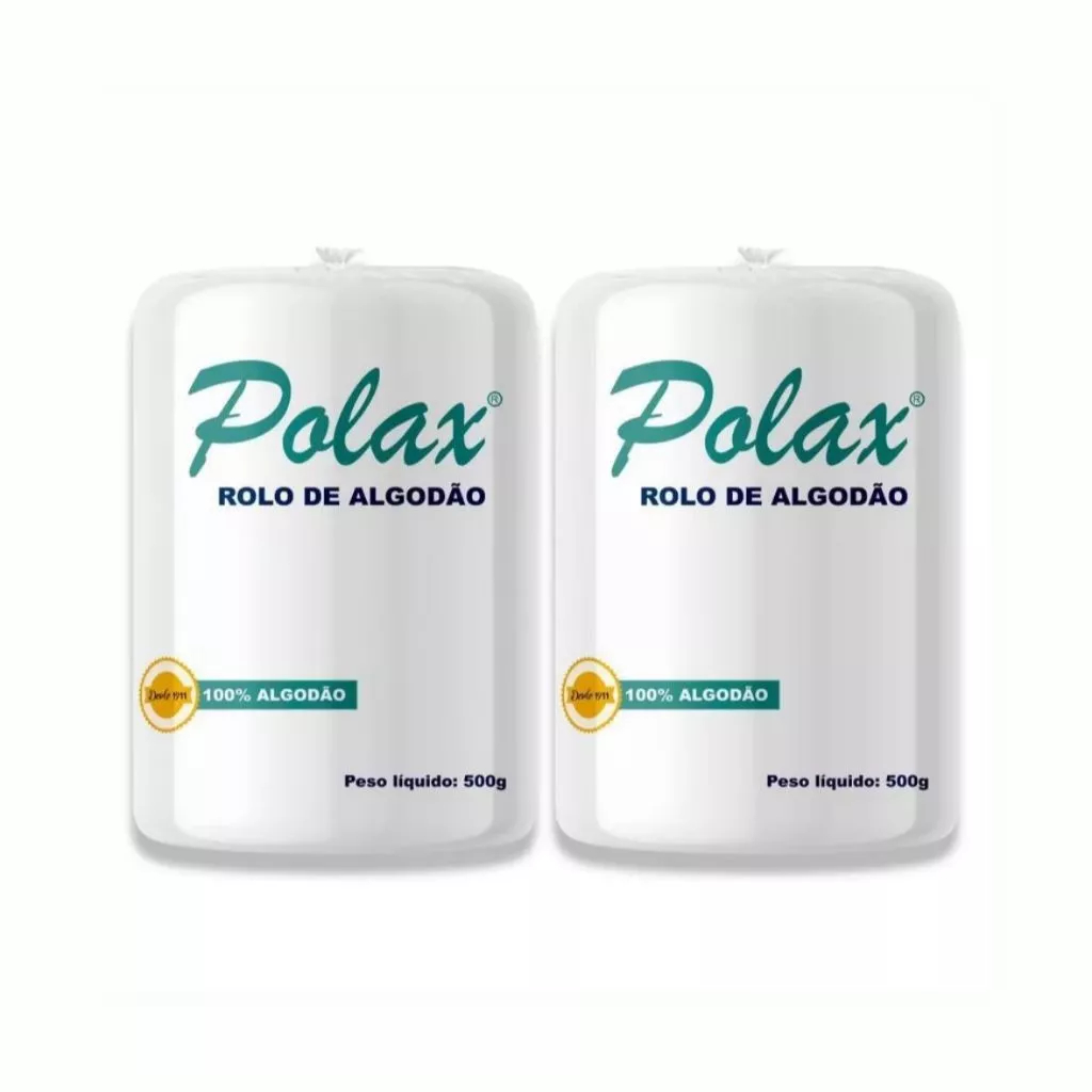 KIT 2 Algodão Hidrófilo em Rolo 500g Cada Polax em Oferta na Shopee