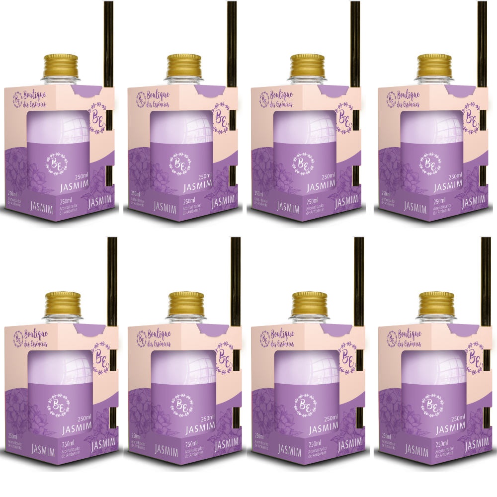 8 Difusor de ambiente Cheirinho 250ml Boutique jasmim