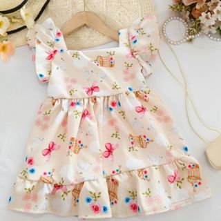 Vestido infantil Estampado Verão Vestido menina Festa Confortavel Criança em Oferta na Shopee