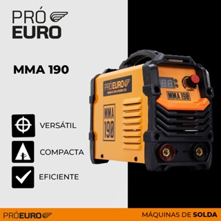 Máquina de Solda Inversora MMA 190A Pró Euro - 220V em Oferta na Shopee