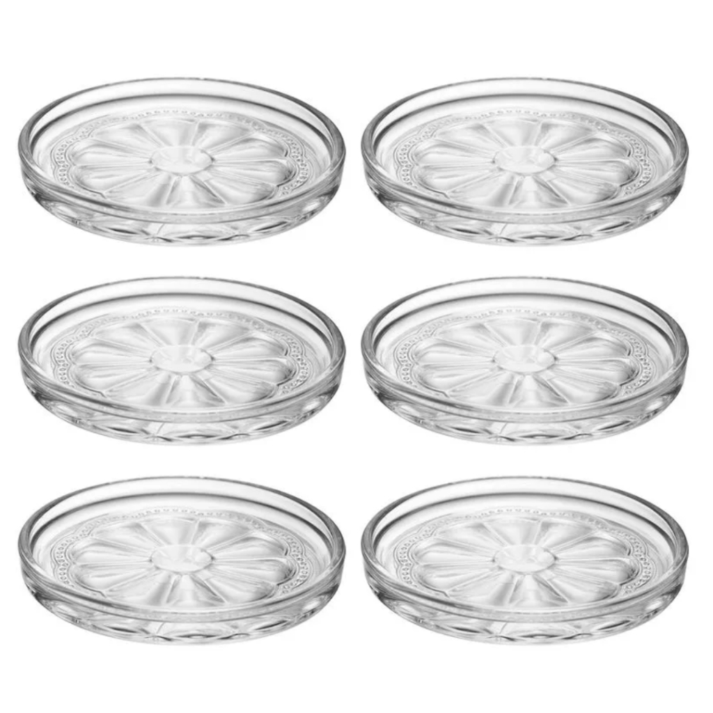 Jogo de 6 Pratos Cristal Belle Époque Lyor 11cm |  Pratos para Sobremesa Elegantes