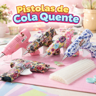 Pistola de Cola Quente Profissional 40W Bivolt Inmetro Bastão Grosso 11mm Para Artesanato DIY em Oferta na Shopee