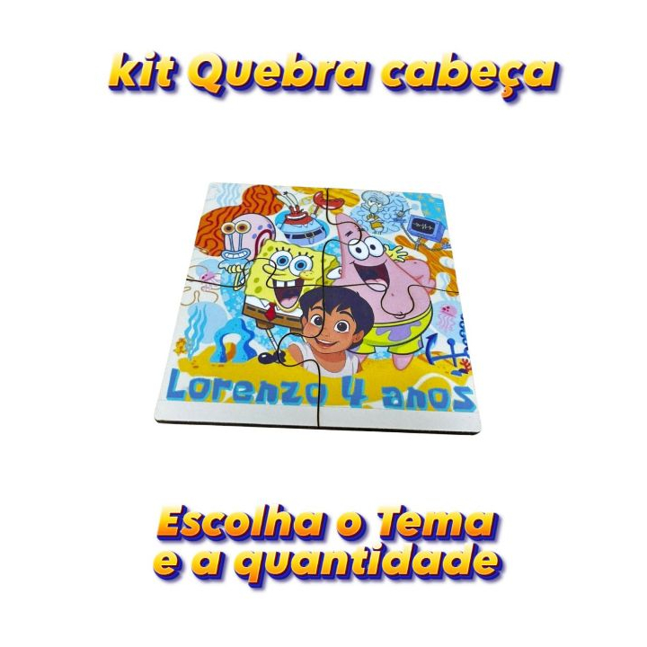 Kit Quebra-Cabeças Personalizados – MDF em Oferta na Shopee
