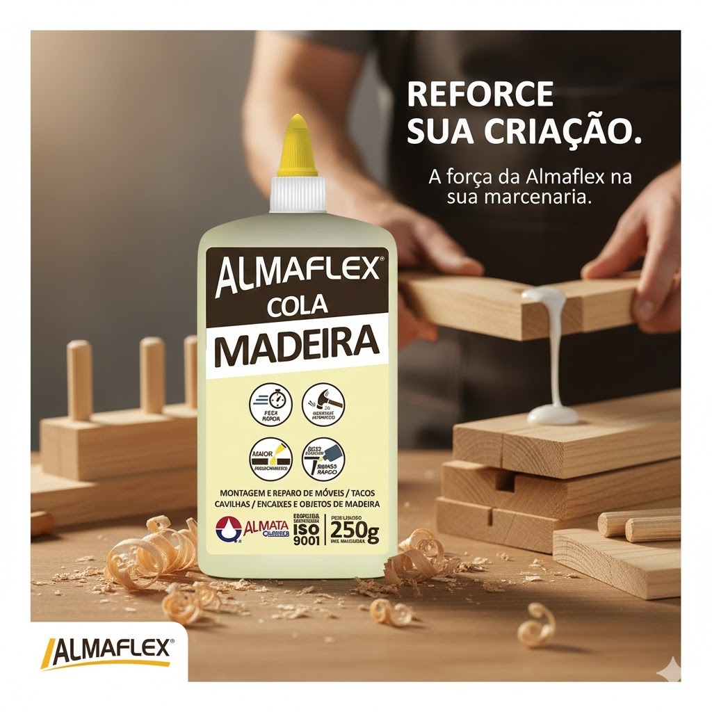 Cola Madeira 250 Gr Moveis Formica Quadros Artesanato