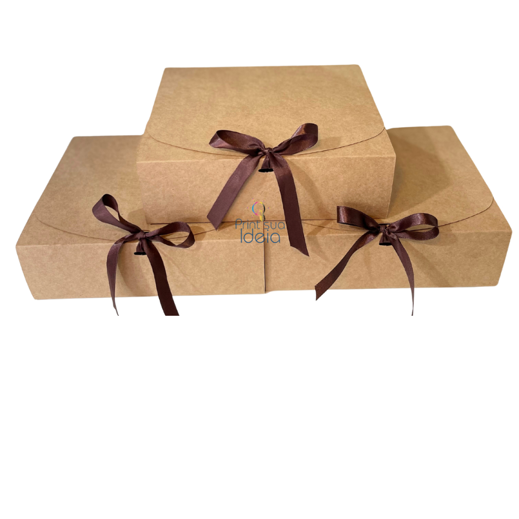 Caixa para presente grande tamanho 25x20x8cm caixinha lembrancinha de aniversário e convite padrinho