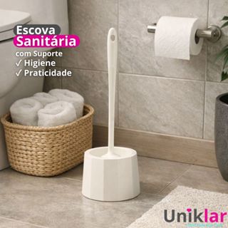 Escova Para Vaso Sanitário Com Suporte Base Higiênica Banheiro em Oferta na Shopee