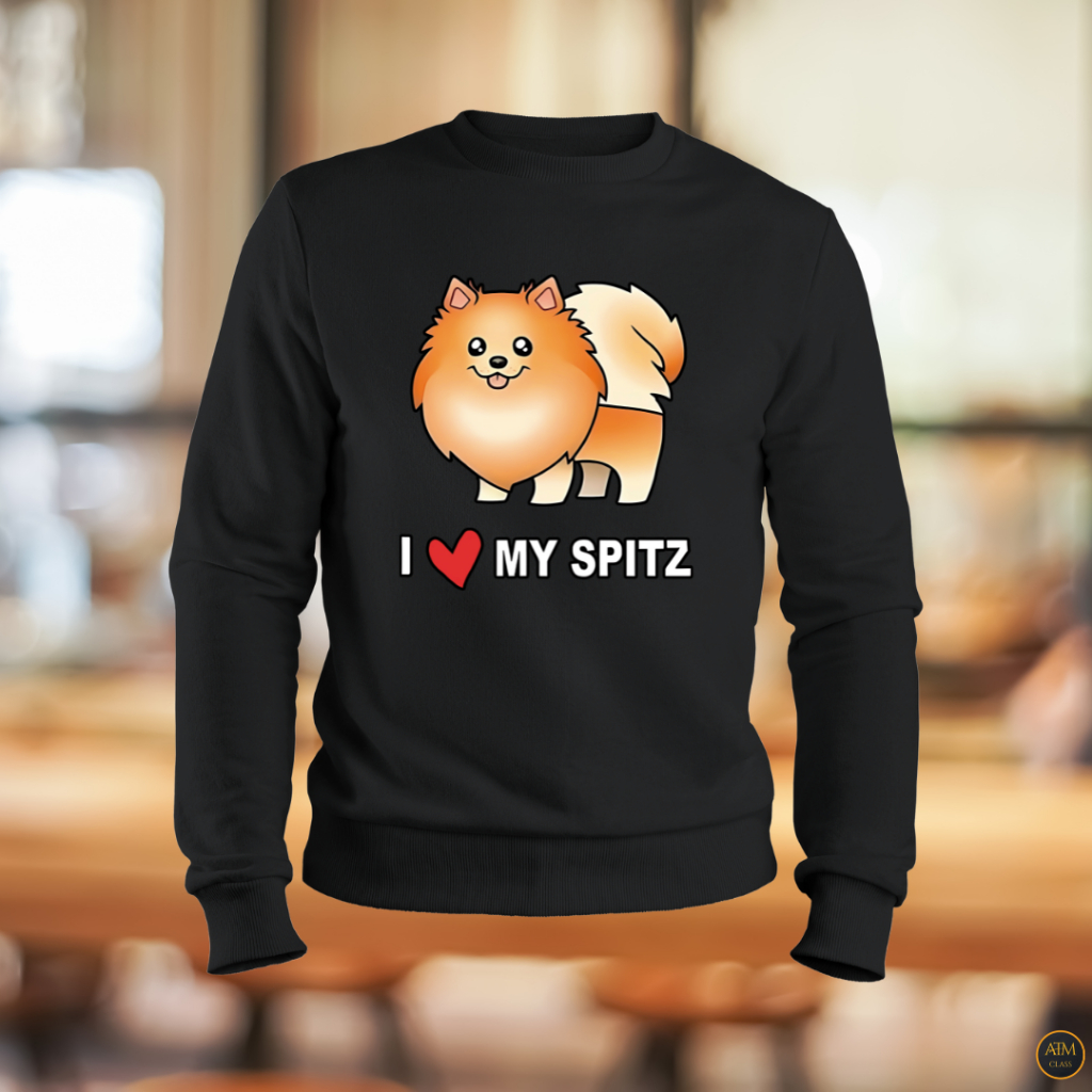 Moletom I Love My Spitz Cachorro Pet Blusa Frio Inverno Premium Envio Imediato