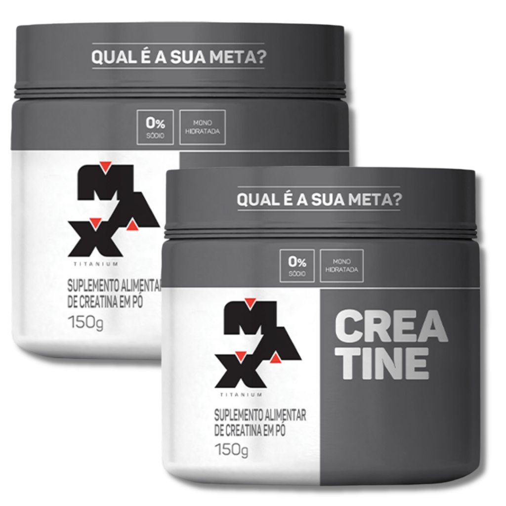 KIT 2 CREATINA 100% PURA CREATINE MONOHIDRATADA 150g - MAX SUPLEMENTO ACADEMIA