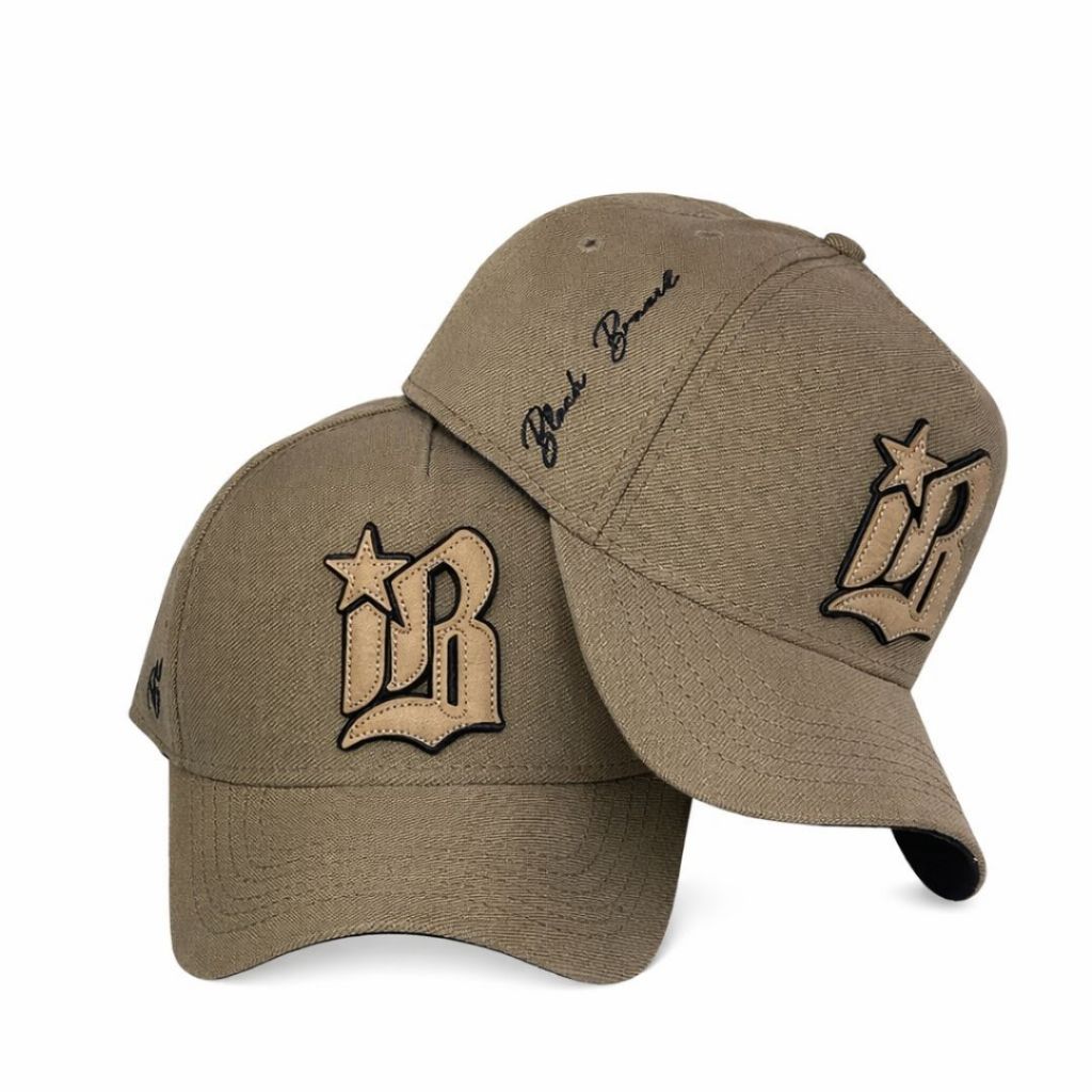 Boné Masculino Snapback Black Brazil Logo Bordada em Oferta na Shopee