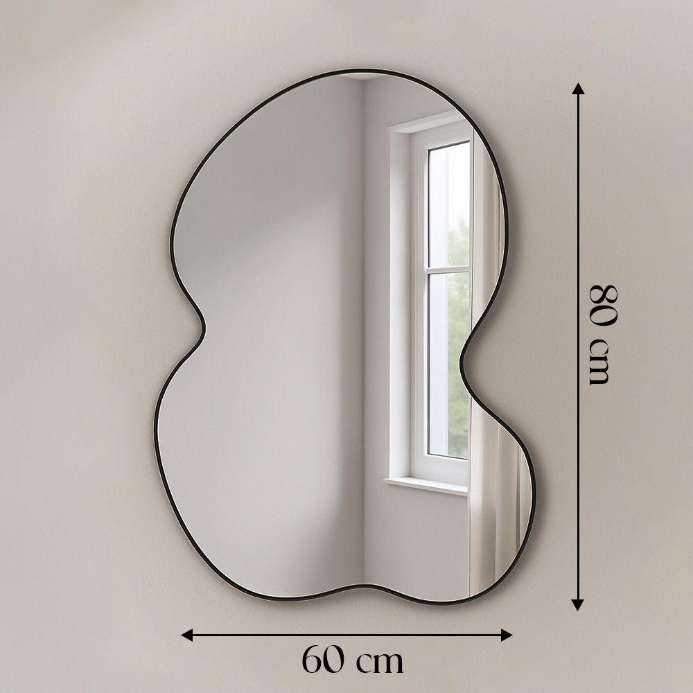 Espelho Orgânico de Parede Grande 60x80cm Para Sala Quarto Banheiro Modelo Nuvem · foto 2