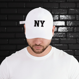 Boné NY Unissex Masculino e Feminino Visual Limpo e Moderno para o Dia a Dia Aba Curva em Oferta na Shopee