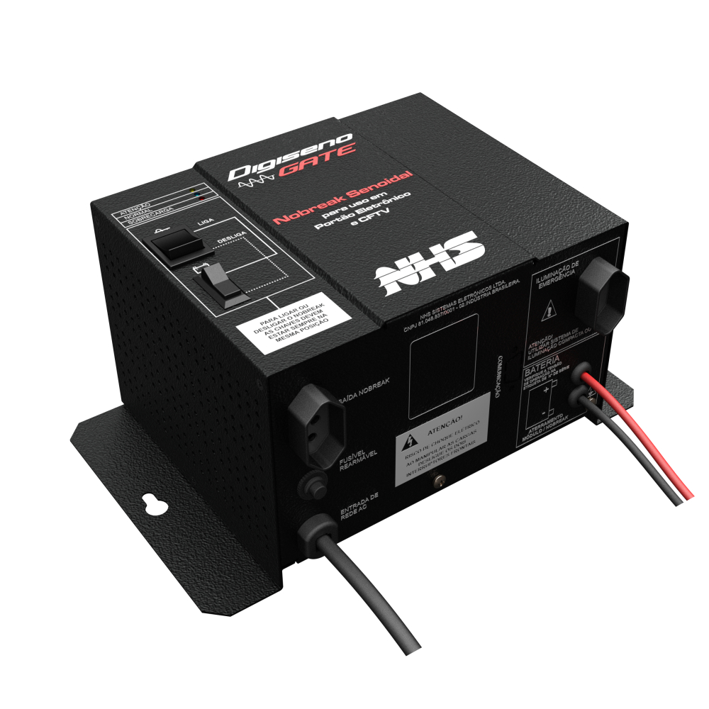 Nobreak NHS Digiseno Gate 1250VA 3/4 HP 24V p/ portão automático 110/220V (selecionável através de chave externa)