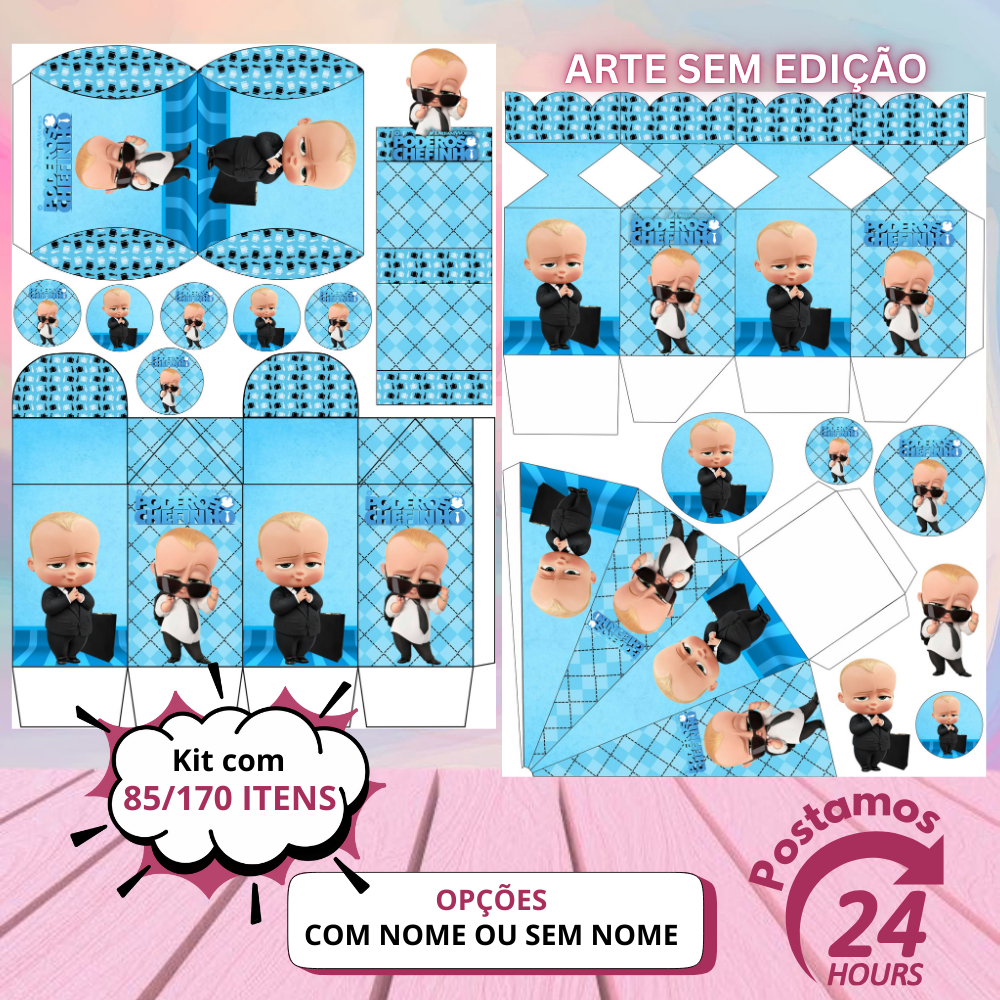 Kit com 170/85 itens Tema:Poderoso Chefinho Lembrancinhas Personalizadas sem/com NOME-Envio 24H em Oferta na Shopee