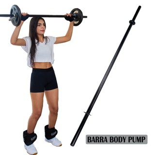 Barra Body Pump Musculação + Presilhas – Treino Funcional Academia 120cm