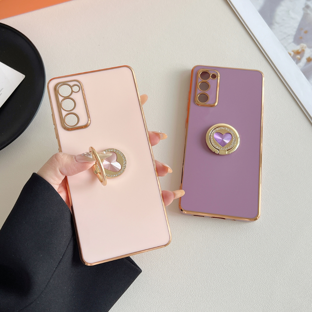 Capa Capinha Galaxy A55 A35 A25 A15 A05 A54 A34 A24 A14 A04 M54 M34 M14 M04 F54 F34 F04 com Anel Coração