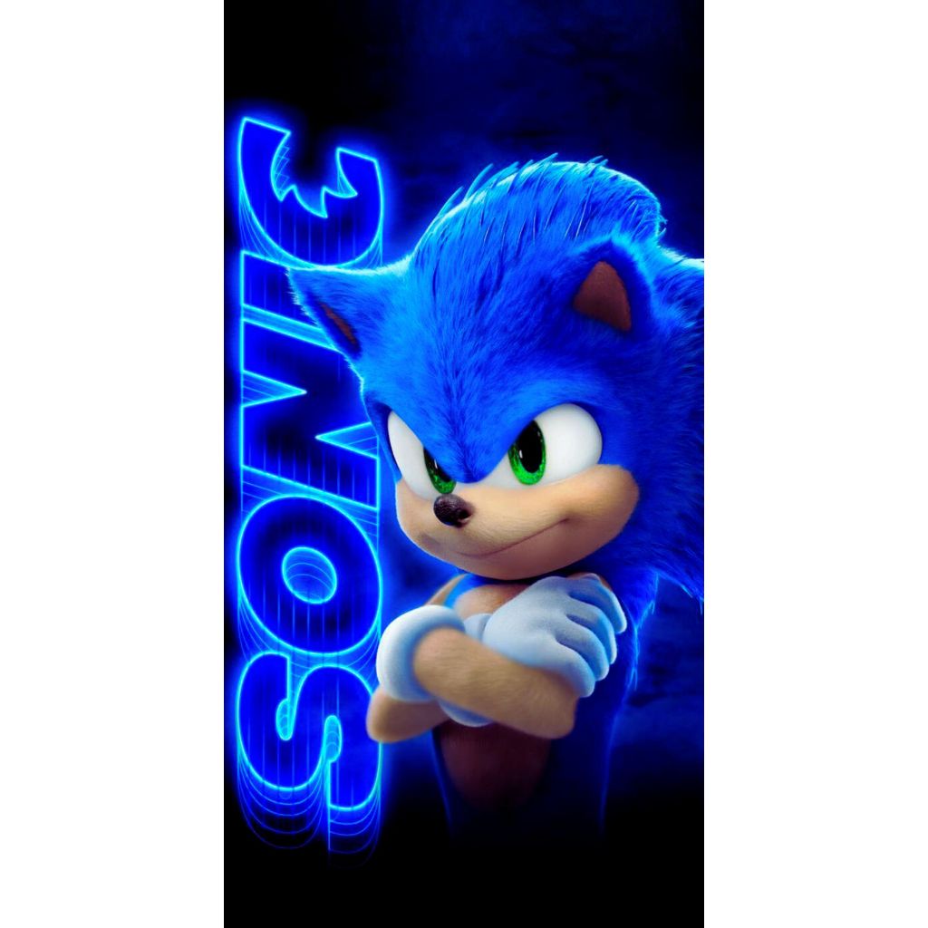 Toalha de Banho Infantil Sonic Praia Piscina Felpa Estampada em Oferta na Shopee