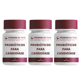 Kit 3 Probióticos para Candidíase Frascos com 60 Cápsulas