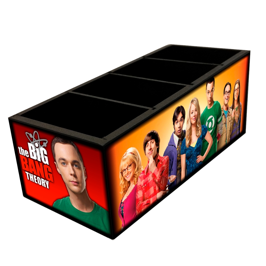 Porta Controles Remotos - The Big Bang Theory - Sheldon Cooper - Com 4 Espaços - De Madeira MDF