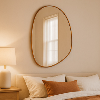 Espelho Orgânico 60x40cm com Suporte em Oferta na Shopee