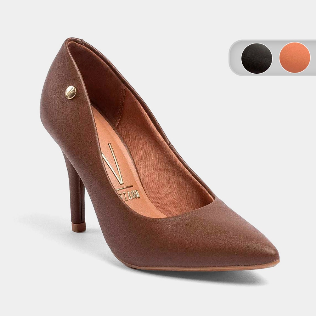 Scarpin Vizzano Stiletto Salto Alto Casual Sapato Feminino 11841101 em Oferta na Shopee