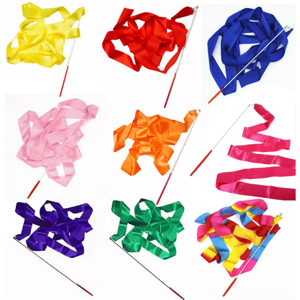 Fita De Ginastica Ritmica De Apresentação 4 METROS com estilete em Oferta na Shopee