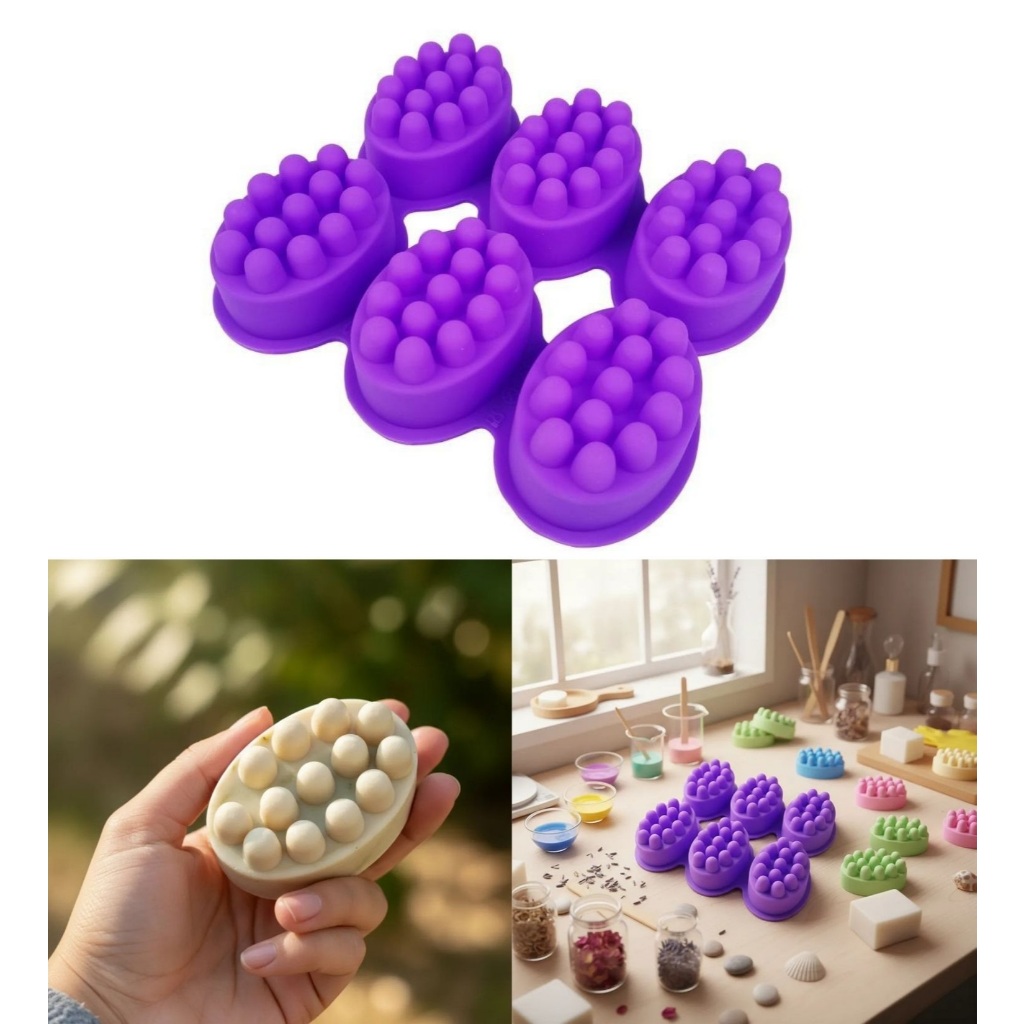 Molde Silicone 6 Cavidades Bolinhas - Ideal para Sabonetes Artesanais 60g em Oferta na Shopee