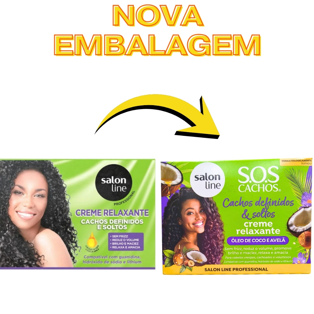 Creme Relaxante Cachos Definidos e Soltos Salon Line Creme Solta Cachos Definidos Salon Line em Oferta na Shopee