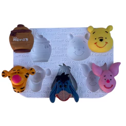 Molde de Silicone para apliques de Artesanato - Ursinho Amarelo