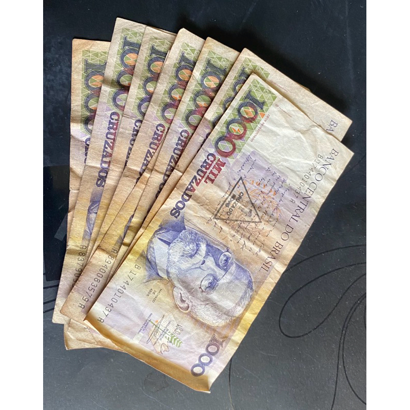 Lote de Cédulas Antigas Brasileiras – Cruzado Novo – Colecionismo