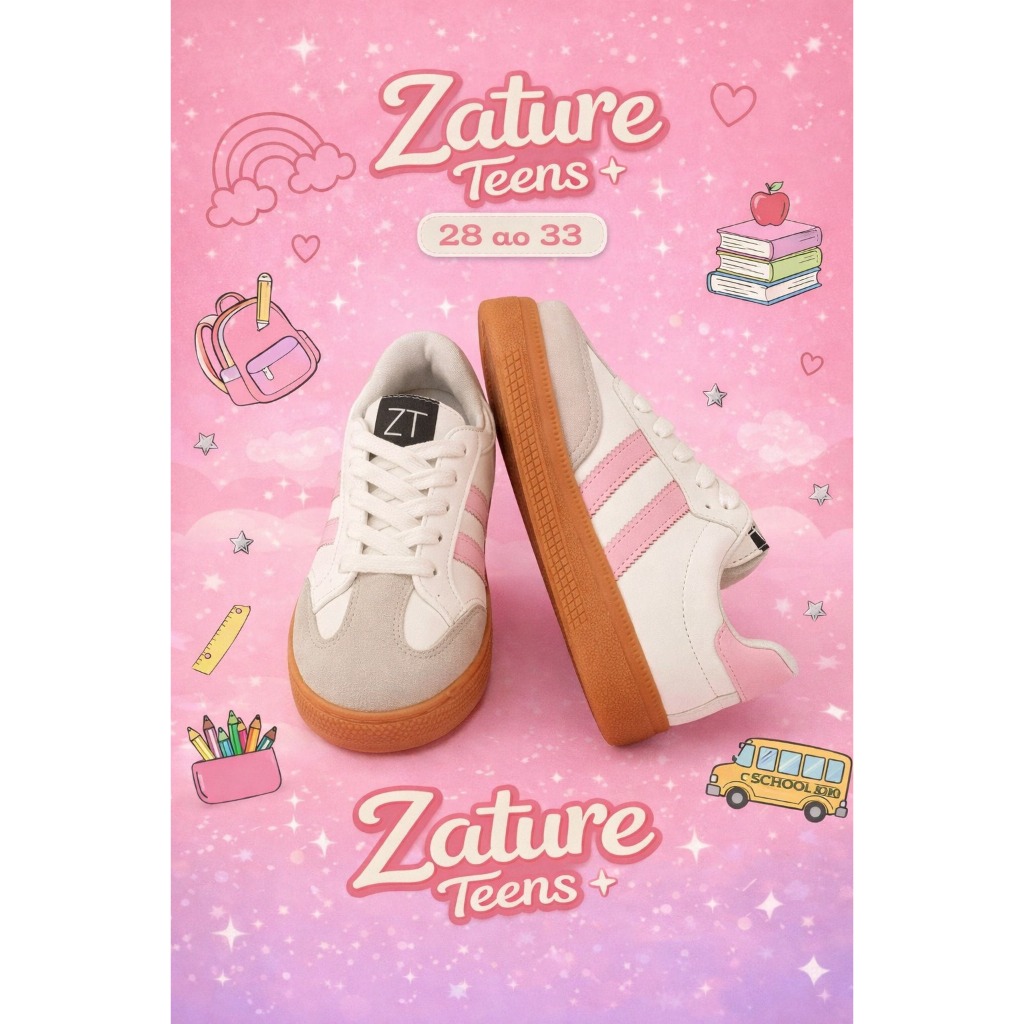 Tênis Infantil Feminino Casual Escolar Leve Confortável Calce Fácil Estilo Retrô Volta as aulas em Oferta na Shopee