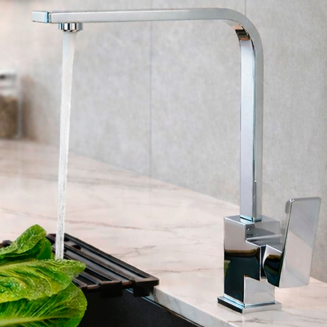 Torneira Cozinha Monocomando Slim Misturador Aço Inox Gourmet Bancada em Oferta na Shopee