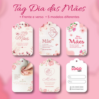 TAG/ETIQUETA DIA DAS MÃES PERSONALIZADA COM SEU LOGO – Para Lembrancinhas, Doces e Embalagens em Oferta na Shopee