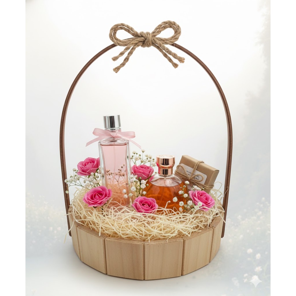 Cesta de Madeira Pinus redonda 25 cm – Kit com 5 / 10 / 15 / 20 Unidades