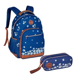 Kit Mochila + Estojo Floral By Uatt | Zíper Duplo • Estilo e Conforto
