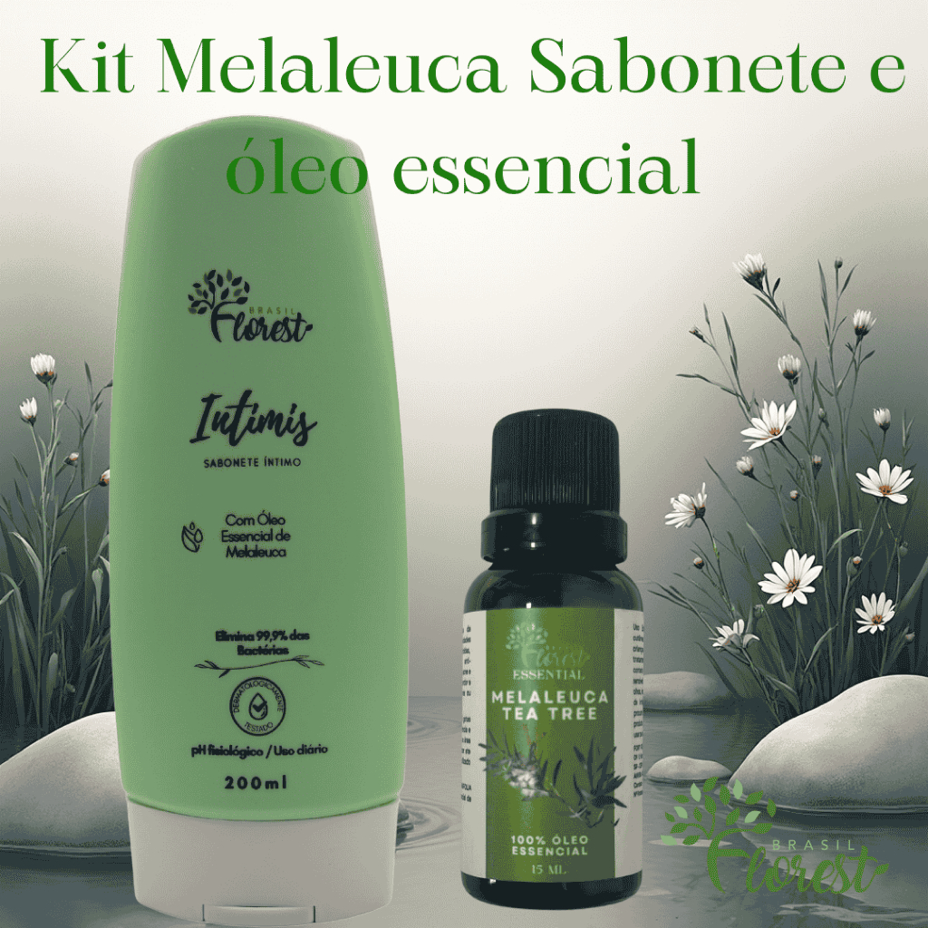 KIT ÓLEO ESSENCIAL DE MELALEUCA E SABONETE INTIMO DE MELALEUCA FLOREST BRASIL em Oferta na Shopee