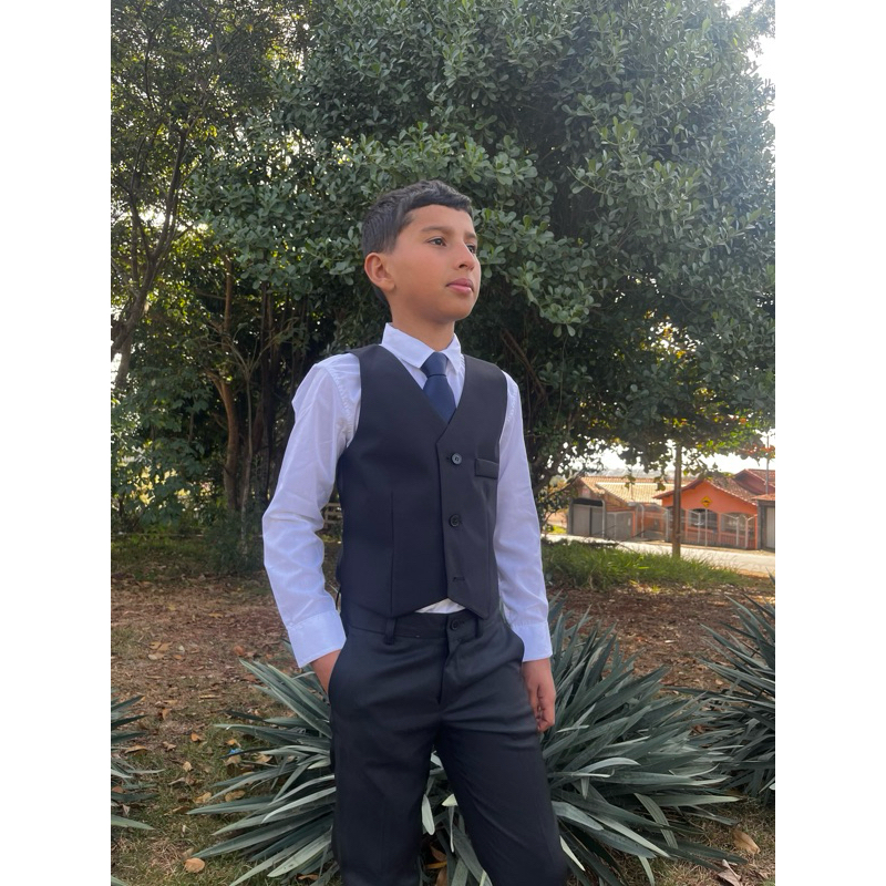 Colete + Calça Social Kids Microfibra