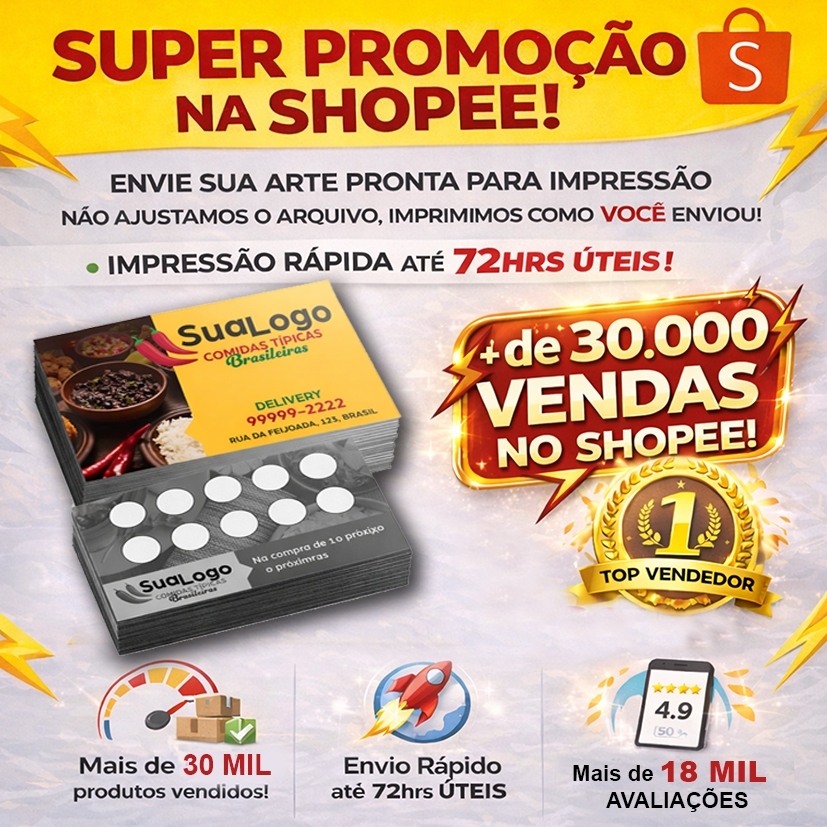 Cartão de visita 1.000 und / MANDE SUA ARTE PRONTA PRA IMPRESSÃO