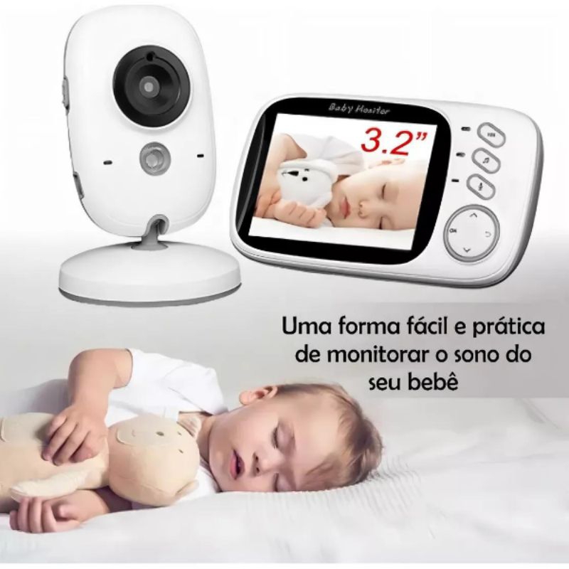 Kit Babá Eletrônica Tablet Monitoramento Baby Monitor Vb603 Baba Eletrônica Monitor 110v/220v Color Blanco