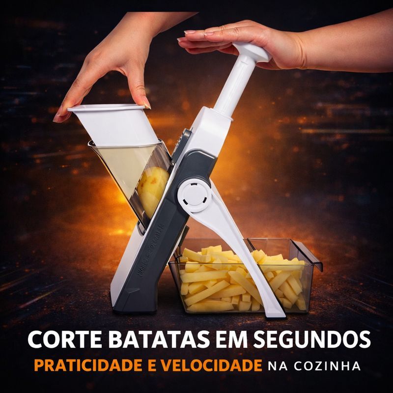 Fatiador Ralador Cortador De Legumes 5 Funções Multifuncional Verduras Frutas batata Chopper — imagem 2 de 2