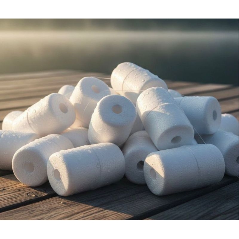 Boia de rede de pesca n2 50 unidades rolha isopor