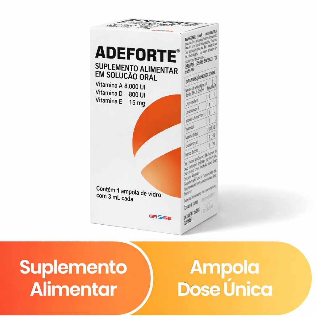 Adeforte Polivitaminico contém 1 ampola de 3ml
