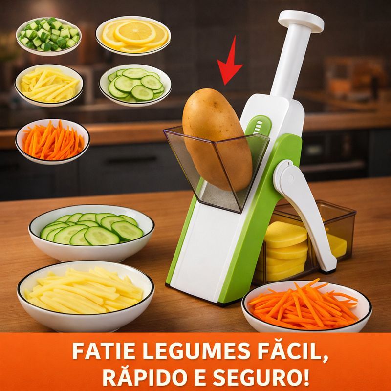 Fatiador Ralador Cortador De Legumes 5 Funções Multifuncional Verduras Frutas batata Chopper