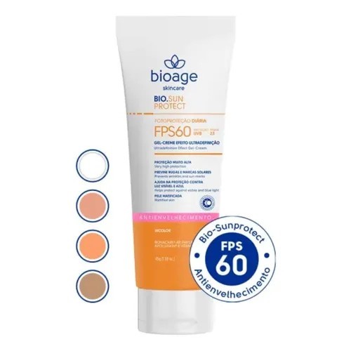 PROTETOR SOLAR ANTIENVELHECIMENTO BIOAGE BIO-SUNPROTECT 45g FPS60 GEL CREME  1081-A