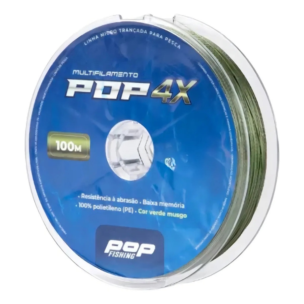Linha de Pesca Multifilamento 4X POP – 4 Fios – Verde 100m – Alta Resistência (Várias Medidas) em Oferta na Shopee
