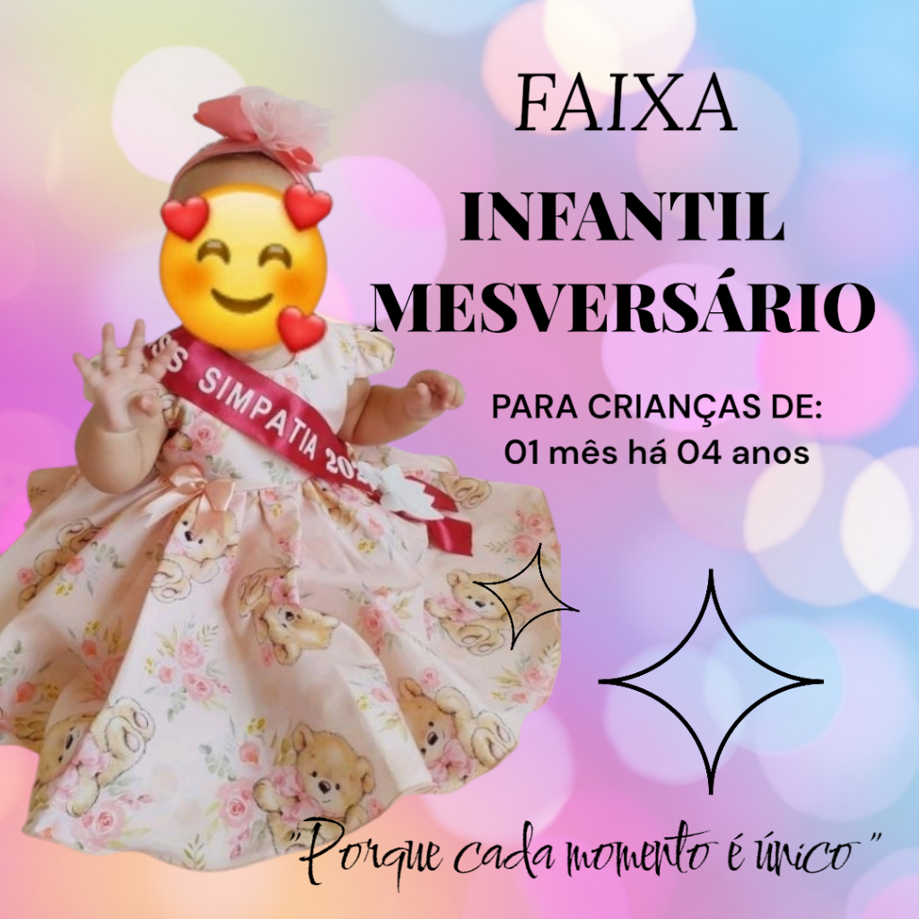 FAIXA personalizada INFANTIL/MÊSVERSARIO/BEBÊ/CRIANÇAS/FESTA em Oferta na Shopee